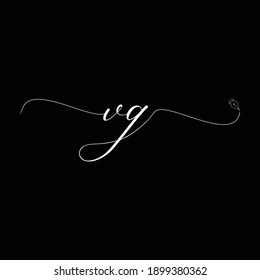Initial VG logo handwriting business illustration fashion simple