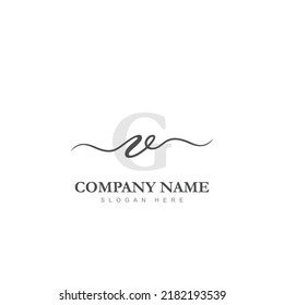 Initial VG logo luxury beauty template illustration