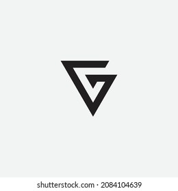 initial vg simple letter logo icon.