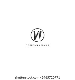 Initial VI brush logo company trend identity