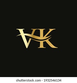 Initial VK letter business logo design vector template with minimal and modern trendy. VK logo design with creative and modern trendy