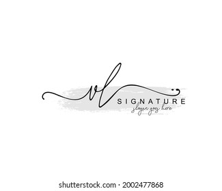 Initial VL beauty monogram and elegant logo design, handwriting logo of initial signature, wedding, fashion, floral and botanical with creative template.