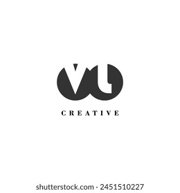 Initial VL company creative label trendy idea brand