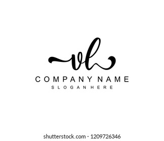 Initial VL handwriting logo vector