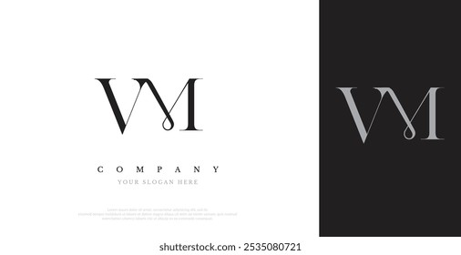 Vetor de design do logotipo da VM inicial 