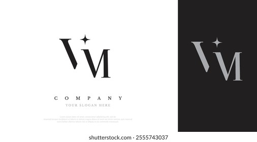 Initial VM Logo Design Vector 