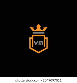 Initial VM LOGO royal luxury KING logo template Vector