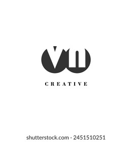 Initial VN company creative label trendy idea brand