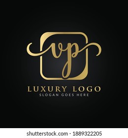 Initial VP Letter Logo Modern Typography Vector Template. Creative Luxury Letter VP Logo Vector.