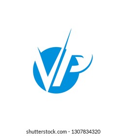 Initial Vp Logo Design Stock Vector (Royalty Free) 1307834320 ...