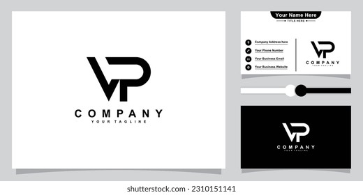 Initial VP Logo Design Template Vector Illustration