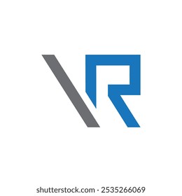 Initial VR letter Logo Design Vector, vr logo vector template, rv logo design, rv letter for business