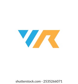 Vetor de design de logotipo de letra VR inicial, modelo vr de vetor de logotipo, design de logotipo rv, carta rv para negócios