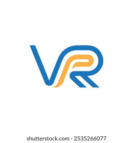 Vector inicial del diseño del logotipo de la letra de VR, Plantilla del Vector del logotipo del vr, diseño del logotipo del rv, letra del rv para el negocio