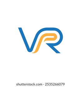 Initial VR letter Logo Design Vector, vr logo vector template, rv logo design, rv letter for business
