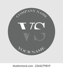Initial VS letter logo typography elegant modern illustration monogram creative