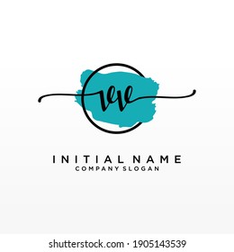 Initial VV beauty monogram and elegant logo design, handwriting logo of initial signature, wedding, fashion, floral and botanical with creative template.