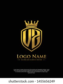 initial VZ letter with shield style logo template vector