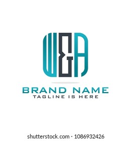 Initial W & A abstract logo template vector