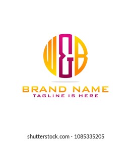 Initial W & B abstract logo template vector