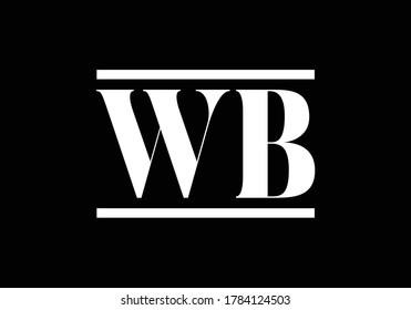 Initial W B Logo Design Vector template. W B logo for business and company identity.