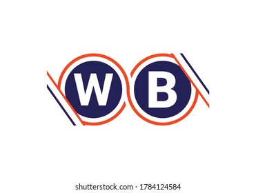 Initial W B Logo Design Vector template. W B logo for business and company identity.