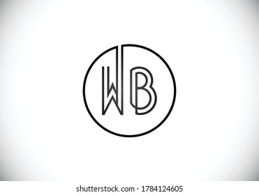 Initial W B Logo Design Vector template. W B logo for business and company identity.