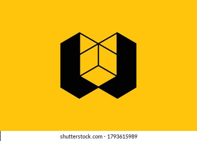 Initial W blockchain modern monogram and elegant logo design, Professional Letters Vector Icon Logo on background. letter W