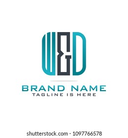 Initial W and D abstract logo template vector
