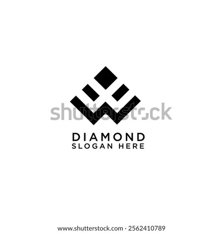 Initial W Diamond Logo. This logo was created with the concept of a diamond. a combination of the letter W and Diamond. looks very simple, minimalist, modern, elegant.