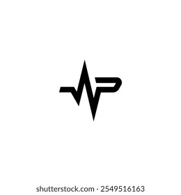 Initial W, FP, Fitness and Gym Sport Logo Concept