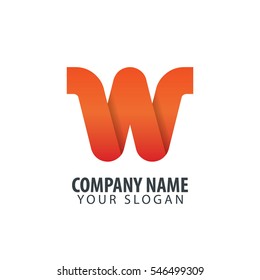 Initial W Isolated Letter Logo 