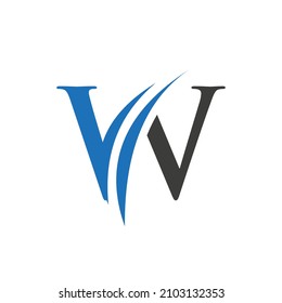 Initial W Letter Alphabet Logo Design In Vector Format. Letter W Logo Illustration