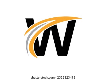 Diseño De Logotipo De Letra W Inicial En Formato Vector. Logotipo Para Identidad De Empresa Y Empresa