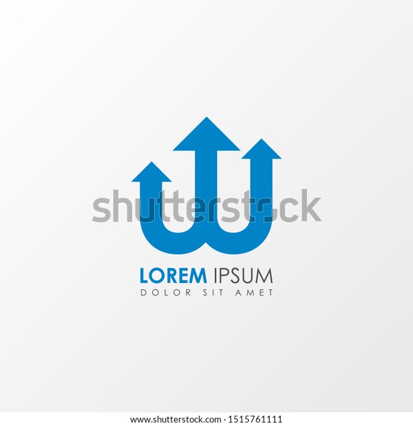 Initial W Letter Arrow Icon Logo Stock Vector (Royalty Free) 1515761111 ...