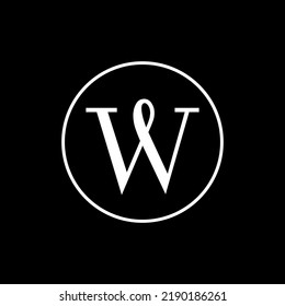 Initial W letter in a circle logo. Vector design template elements for your application or corporate identity.