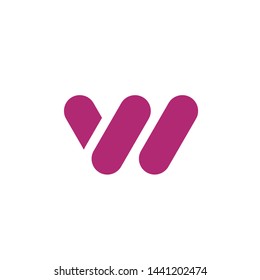 Initial W / letter W logo design tamplate