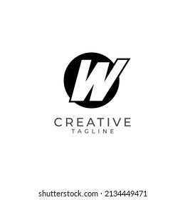 Plantilla de vectores de diseño del logotipo de la letra W inicial. Alfabetización monográfica y creativa