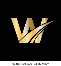 Initial W Letter Logo Design Symbol. Letter W Logotype Sign Template