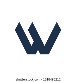 Initial W Letter Logo Vector Design