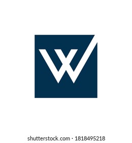 Initial W Letter Logo Vector Design