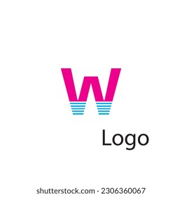 Initial W letter luxury beauty flourishes ornament monogram logo Swoosh Letter Logo Design for business and company identity. Water Wave W Logo with modern trendy
