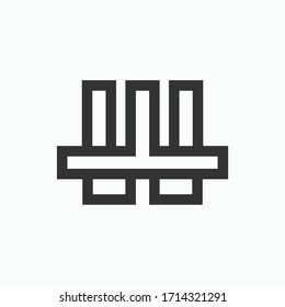 Diseño inicial de logotipo con estilo de línea
