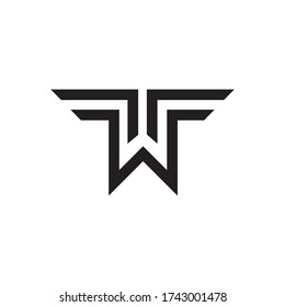 Ilustración inicial de diseño del logotipo W