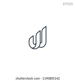 initial W logo template