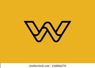 Initial W modern monogram and elegant logo design, Professional Letters Vector Icon Logo on background.