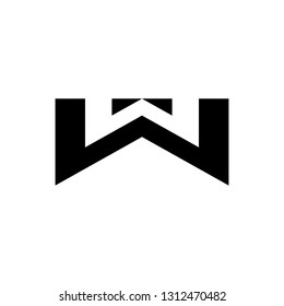 Initial W Twin logo design