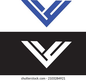 initial  w v letter logo for your company 
