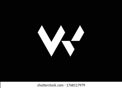 Initial W WA AW modern monogram and elegant logo design, Professional Letters Vector Icon Logo on black background.
