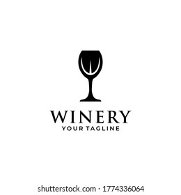  initial W Wine Logo Template Bar / Restaurant Logo Vector Illustration 